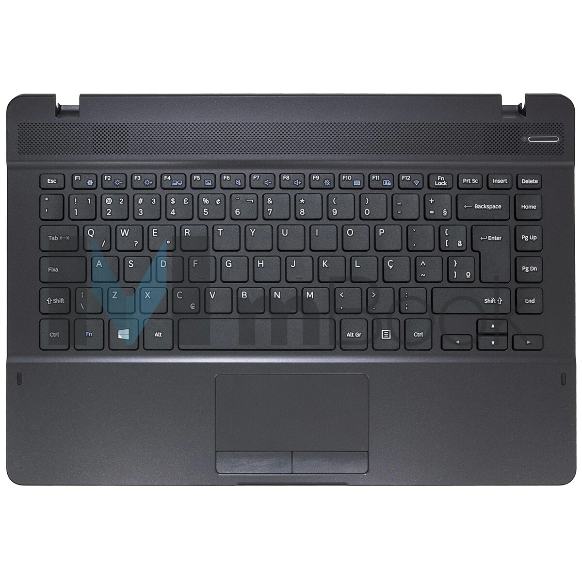 Teclado c/ Palmrest Para Samsung Np370e4k Cor Preta, 