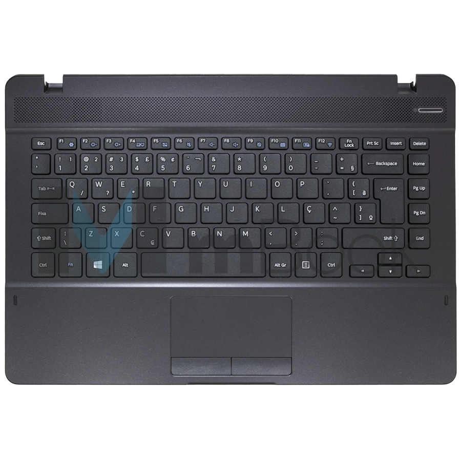 Teclado c/ Palmrest Para Samsung Np370e4k Cor Preta