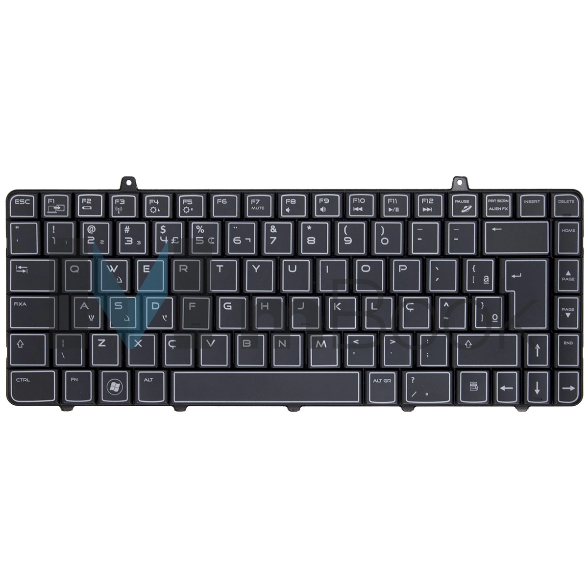 Teclado pra Dell Alienware compatível com PN 0kmvnt sem leds, 