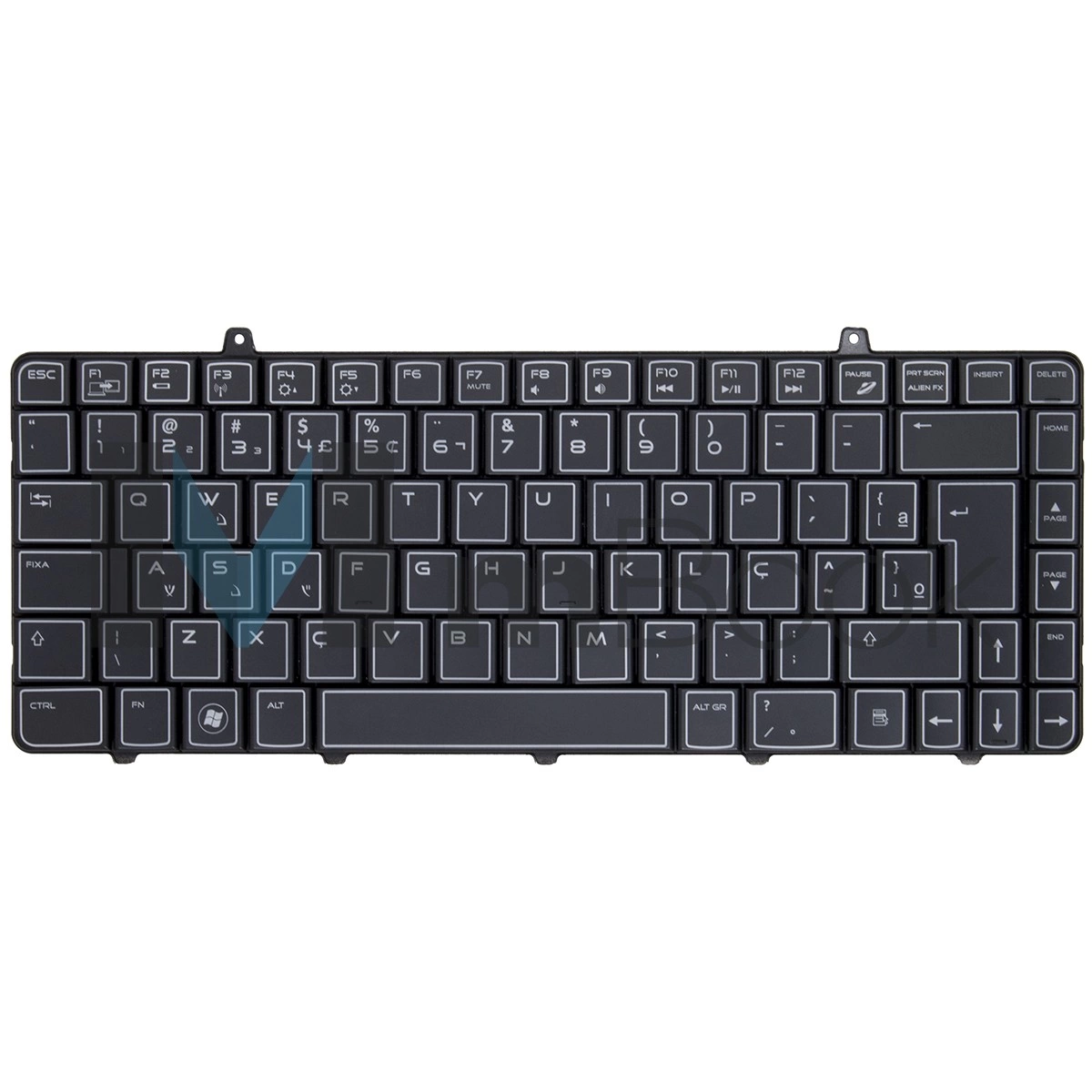 Teclado pra Dell Alienware compatível com PN 0kmvnt sem leds, 