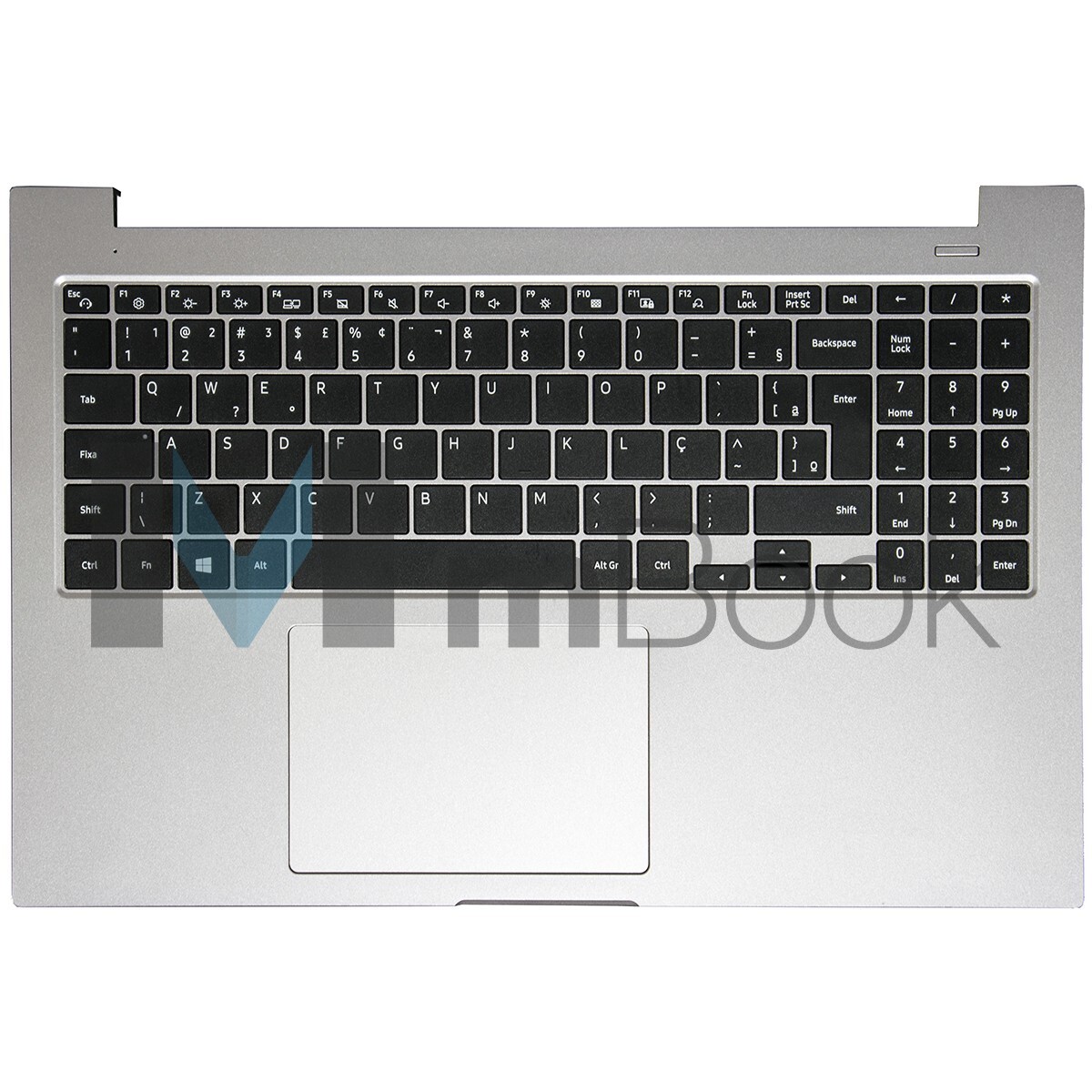 Teclado pra Samsung compatível com PN BA68-12770A c/ Restpad, 