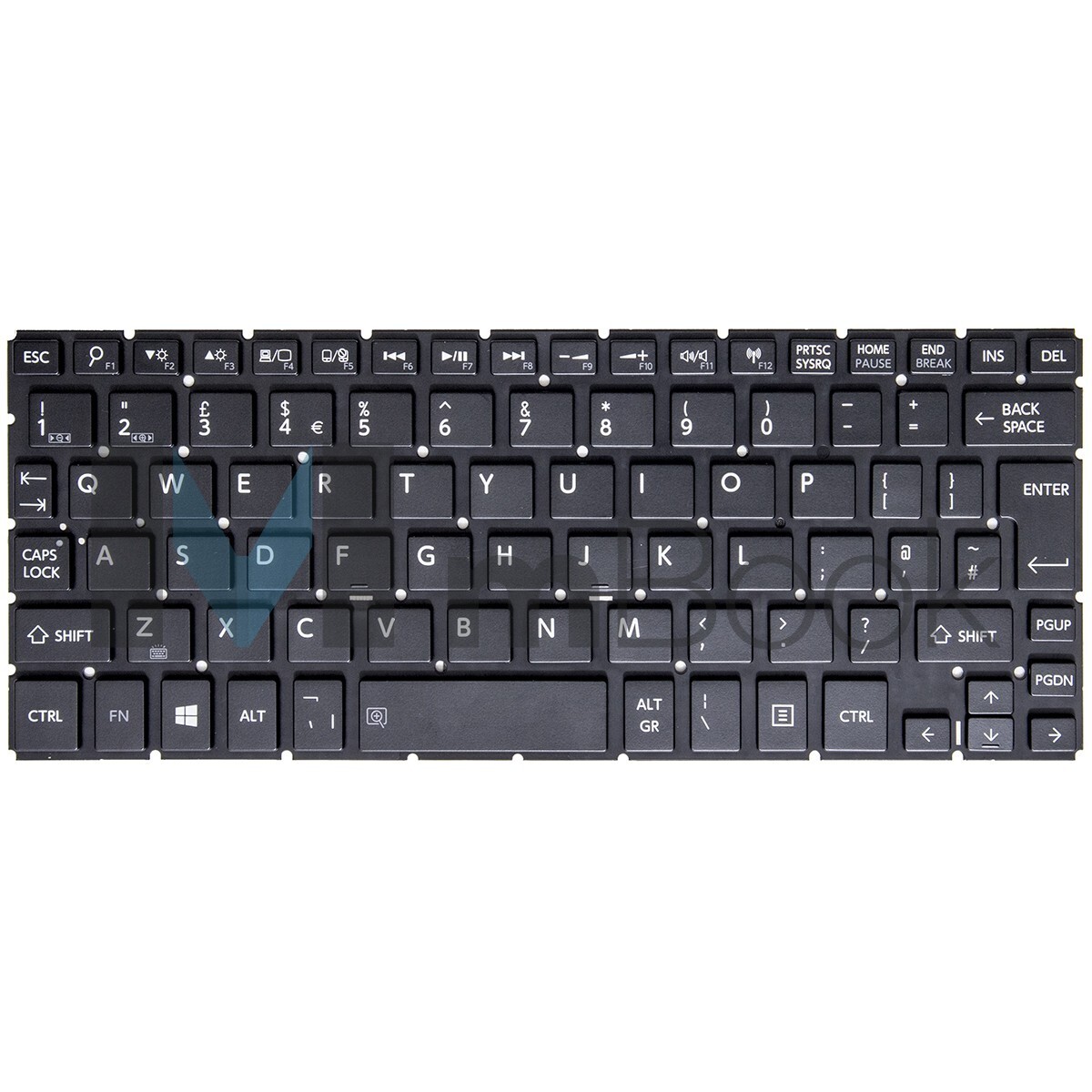 Teclado pra Toshiba compatível com PN 0KN0-DV1US13 Layout Uk, 