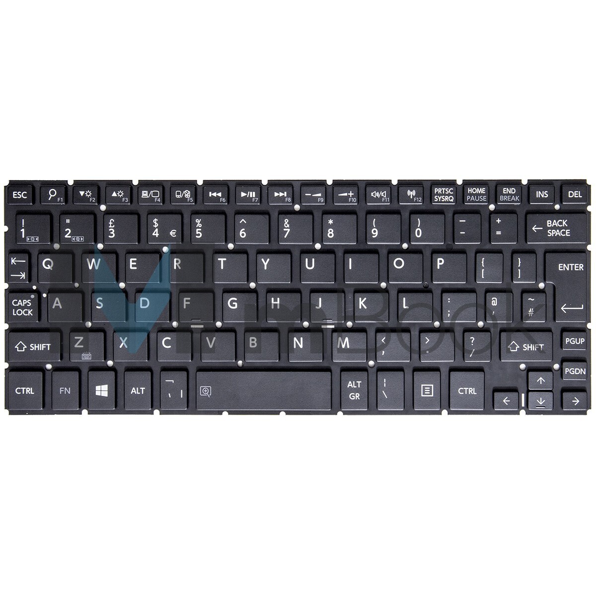 Teclado pra Toshiba compatível com PN 0KN0-DV1US13 Layout Uk, 