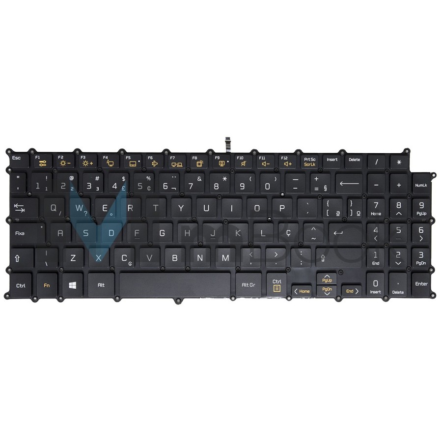 Teclado para LG Gram 15z980-e Preto ABNT BR com Ç, 