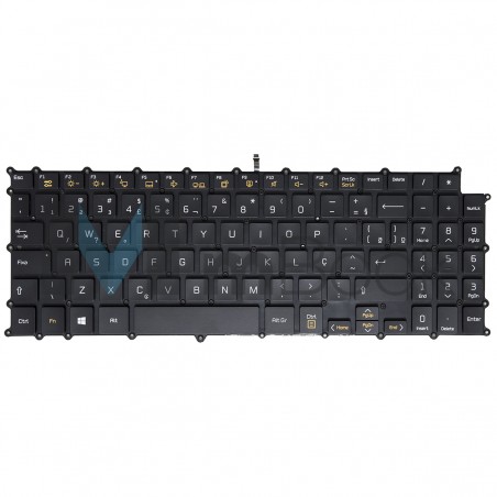Teclado para LG Gram 15z980-e Preto ABNT BR com Ç, 