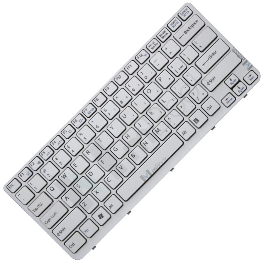 Teclado pra Sony Vaio Sve14119fjp Branco Layout Us