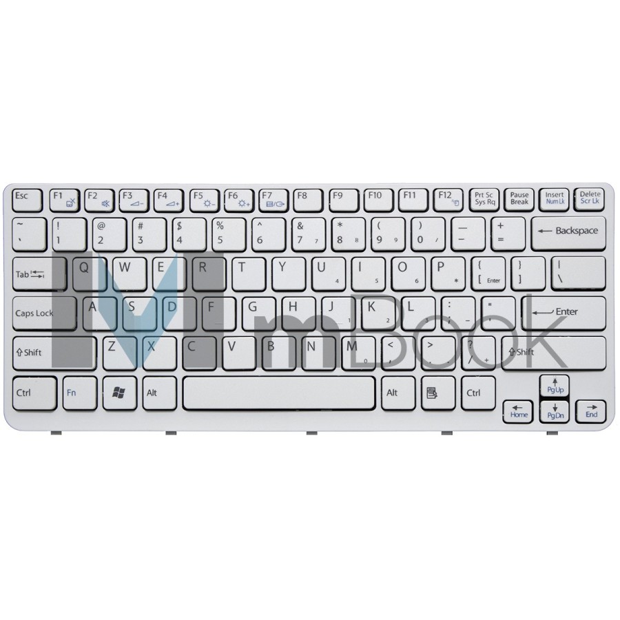 Teclado pra Sony Vaio Sve14119fjp Branco Layout Us