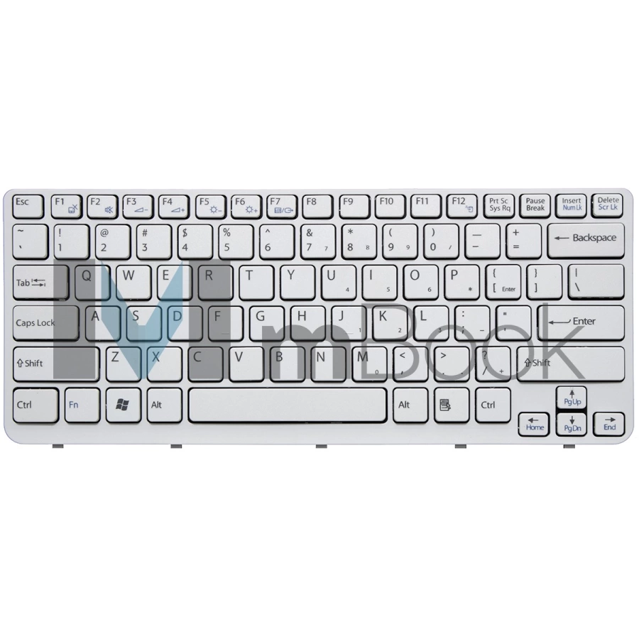 Teclado pra Sony Vaio Sve14117gnb Branco Layout Us