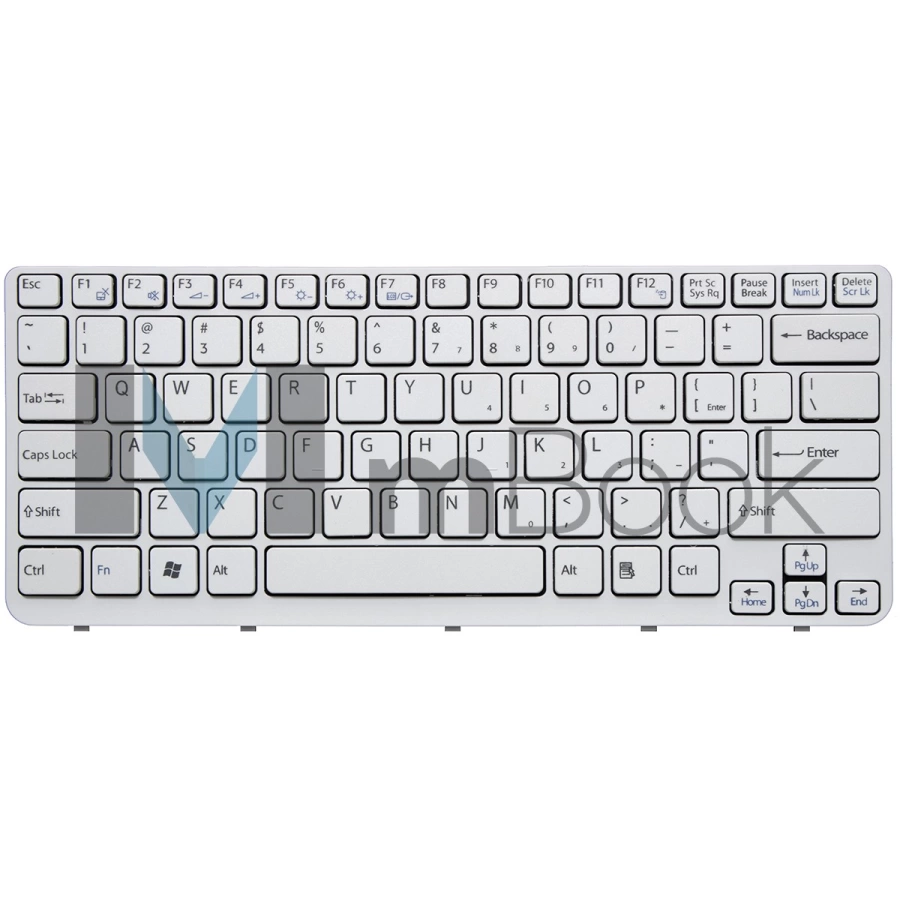 Teclado pra Sony Vaio Sve14126chw Branco Layout Us