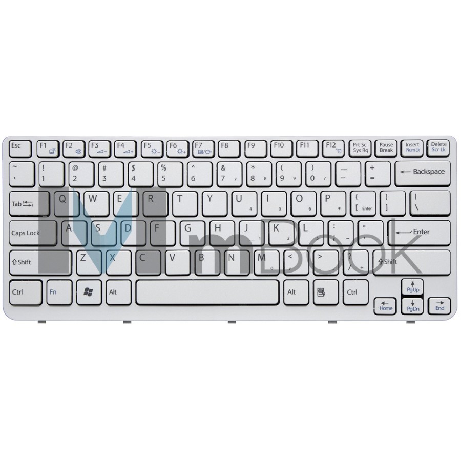 Teclado pra Sony Vaio Sve141d11 Branco Layout Us