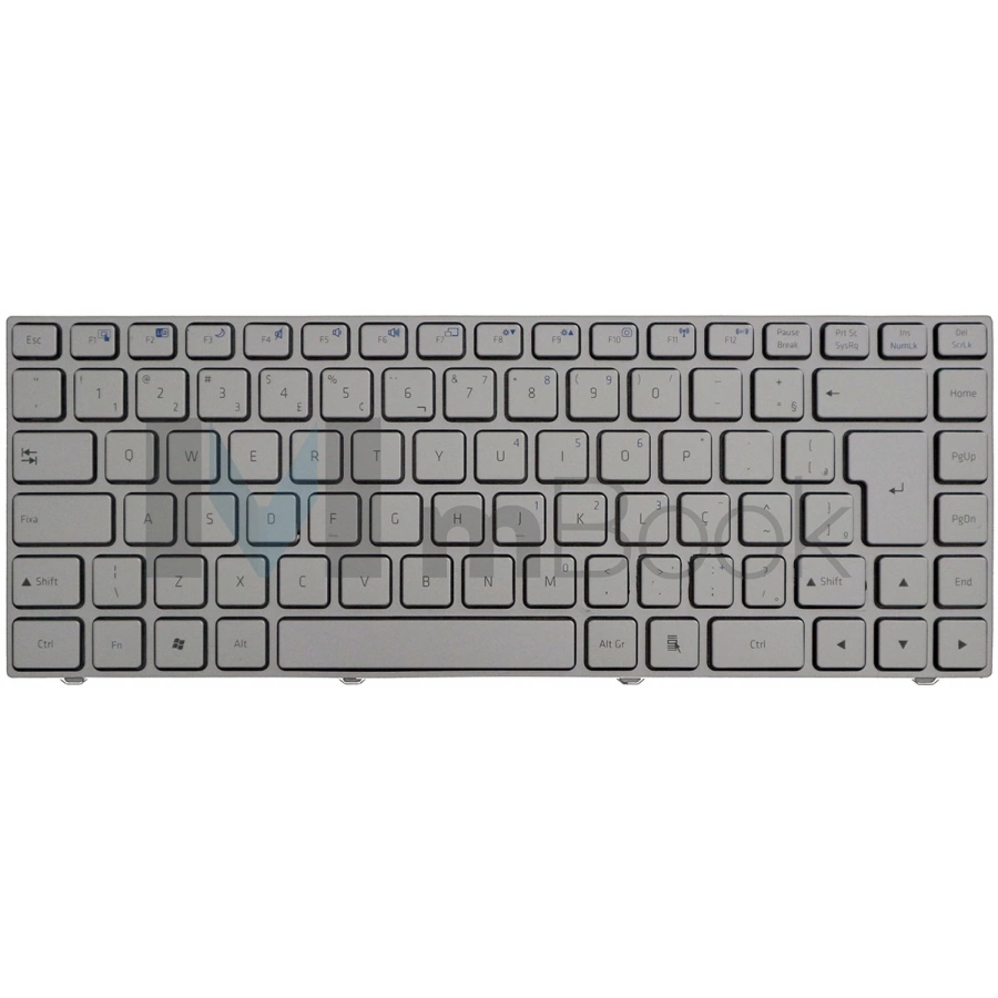 Teclado Positivo Sim+ Sim+ 3040 8520 Prata