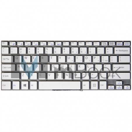 Teclado pra Sony compatível c/ 9Z.NABBQ.001 Layout US Branco