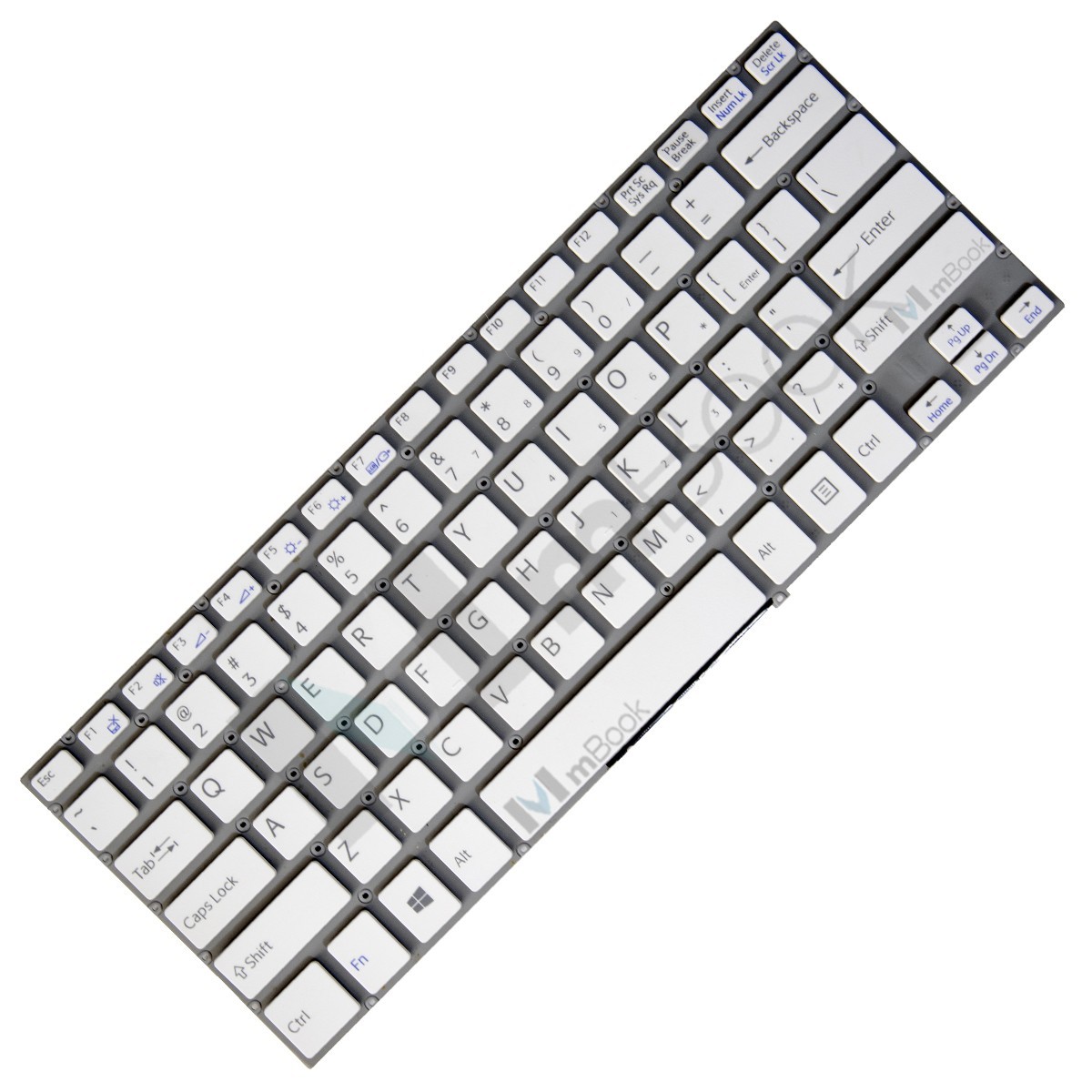 Teclado p/ Sony compatível c/ AEGD5U010103A Layout US Branco Teclado p/ Sony compatível c/ AEGD5U010103A Layout US Branco