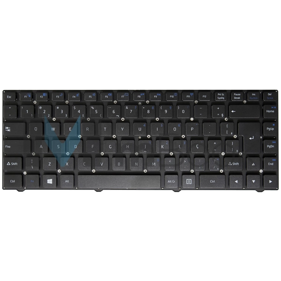 Teclado p/ notebook compatível PN 1KADZZ60ST0 Sem moldura