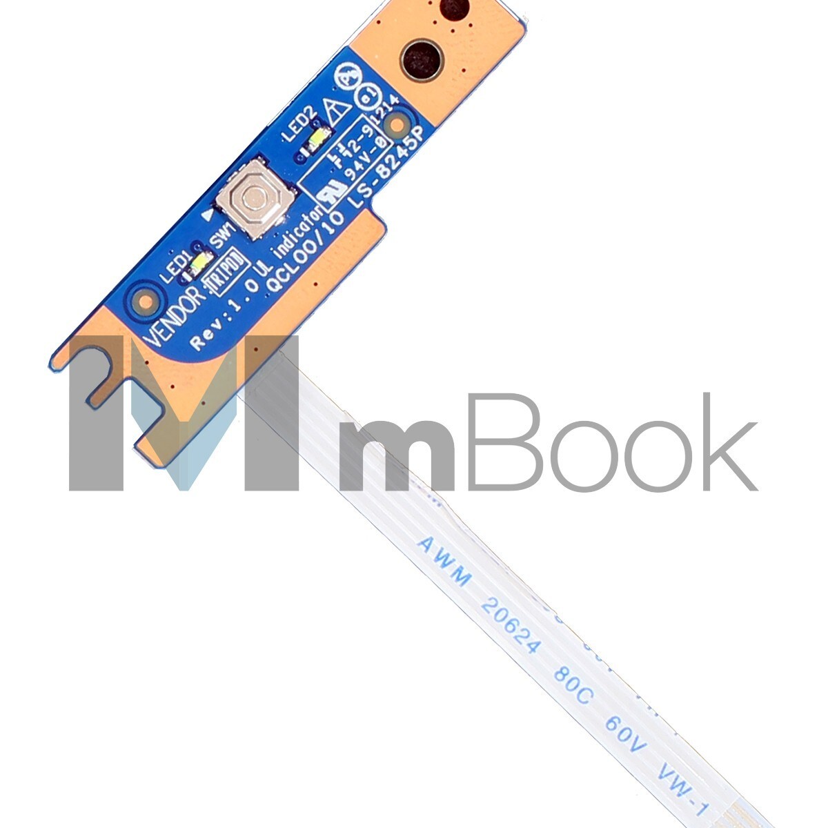 Placa Botão Power para Dell Inspiron 15r 5520 7520 Ls-8245p, 