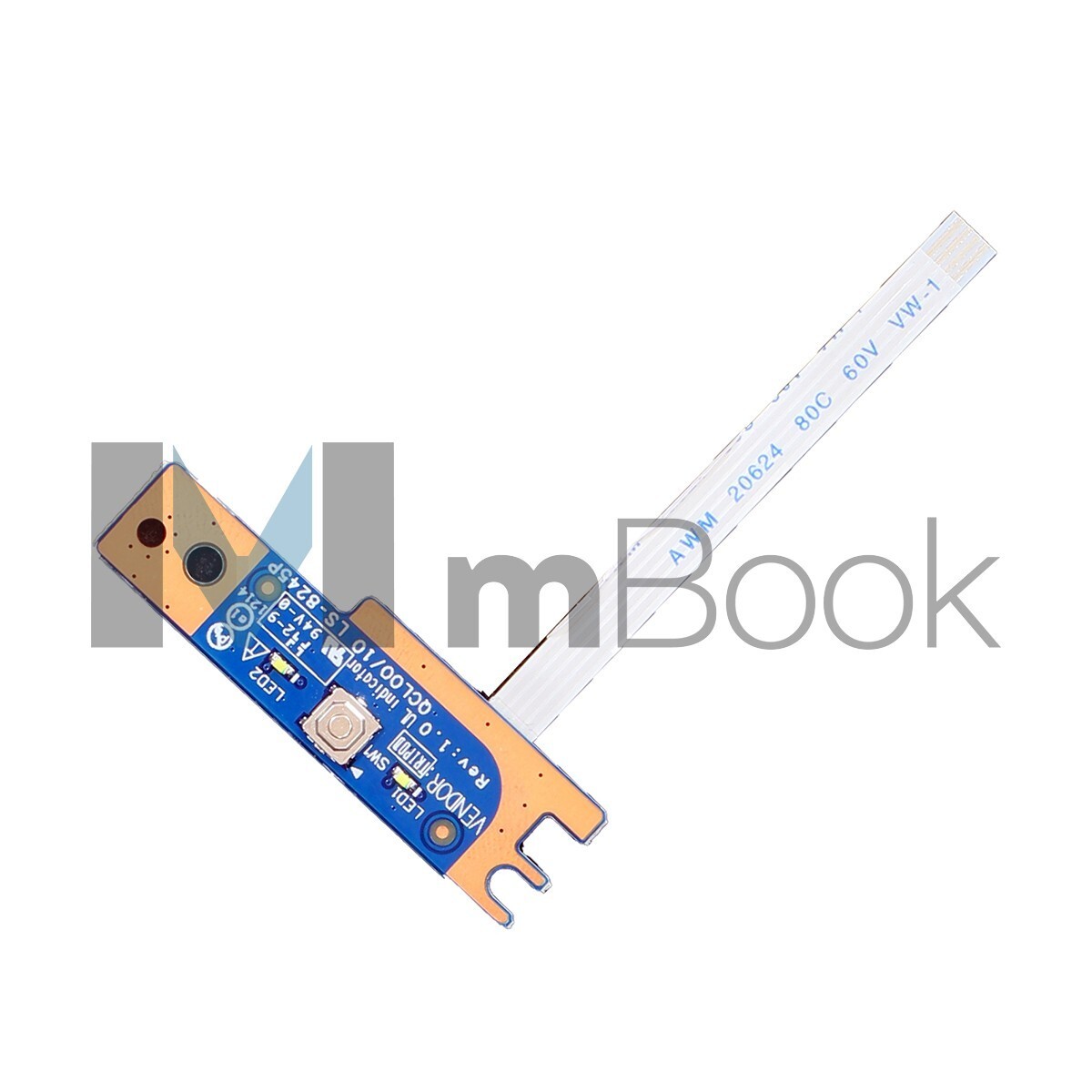 Placa Botão Power para Dell Inspiron 15r 5520 7520 Ls-8245p, 