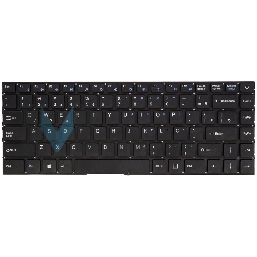 Teclado para notebook compatível com PN 343000075