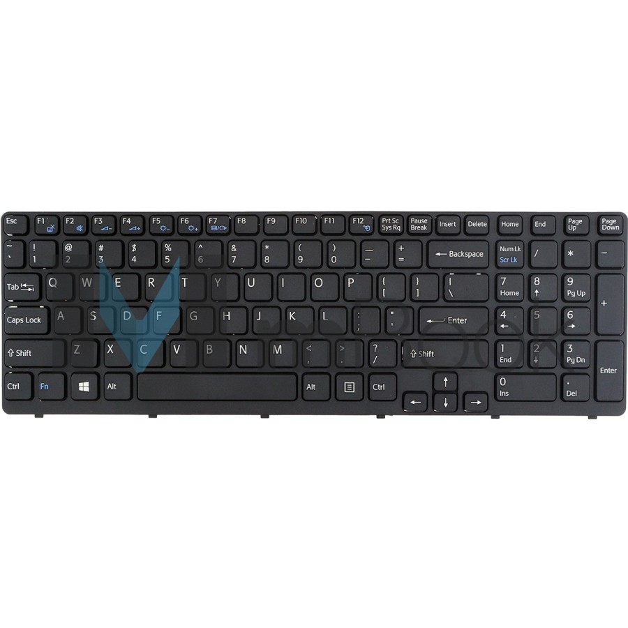 Teclado P/ Sony Vaio Sve151j13l Sve151j11l Preto C/ Frame