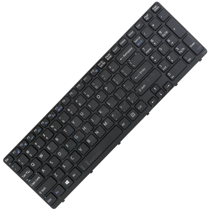 Teclado P/ Sony Vaio Sve151190x Sve15115fxs Preto C/ Frame