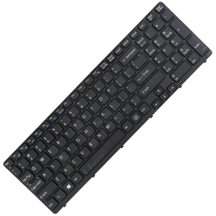 Teclado P/ Sony Vaio Sve1511cfxs Sve1511bgxs Preto C/ Frame