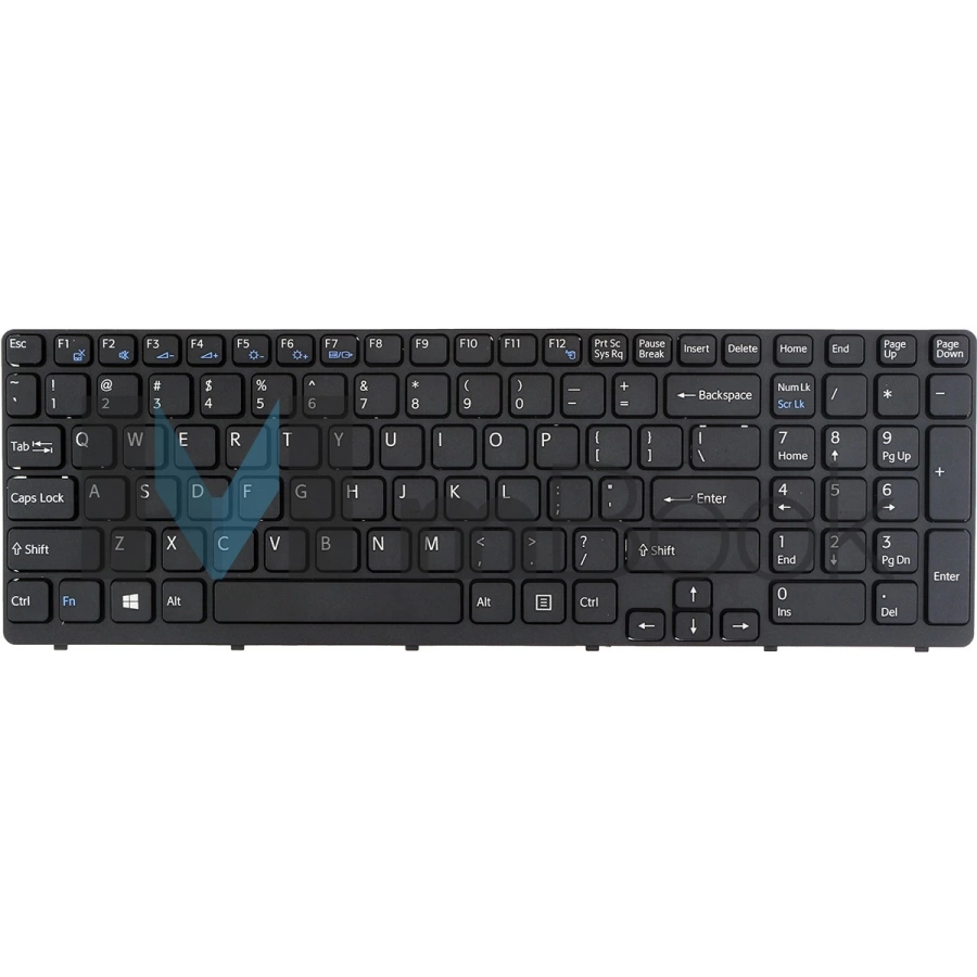 Teclado P/ Sony Vaio Sve1511nfxs Sve15138cxw Preto C/ Frame