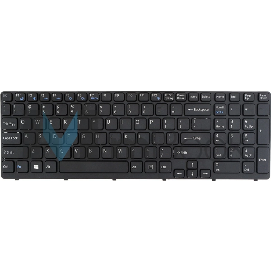 Teclado P/ Sony Vaio Sve1511nfxs Sve15138cxw Preto C/ Frame