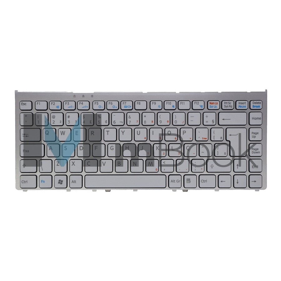 Teclado pra Sony Vaio compatível com PN 84500519 Frame Prata