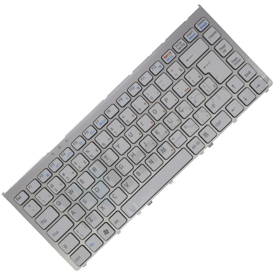 Teclado pra Sony Vaio VGN-FW140D, VGN-FW140E Frame Prata