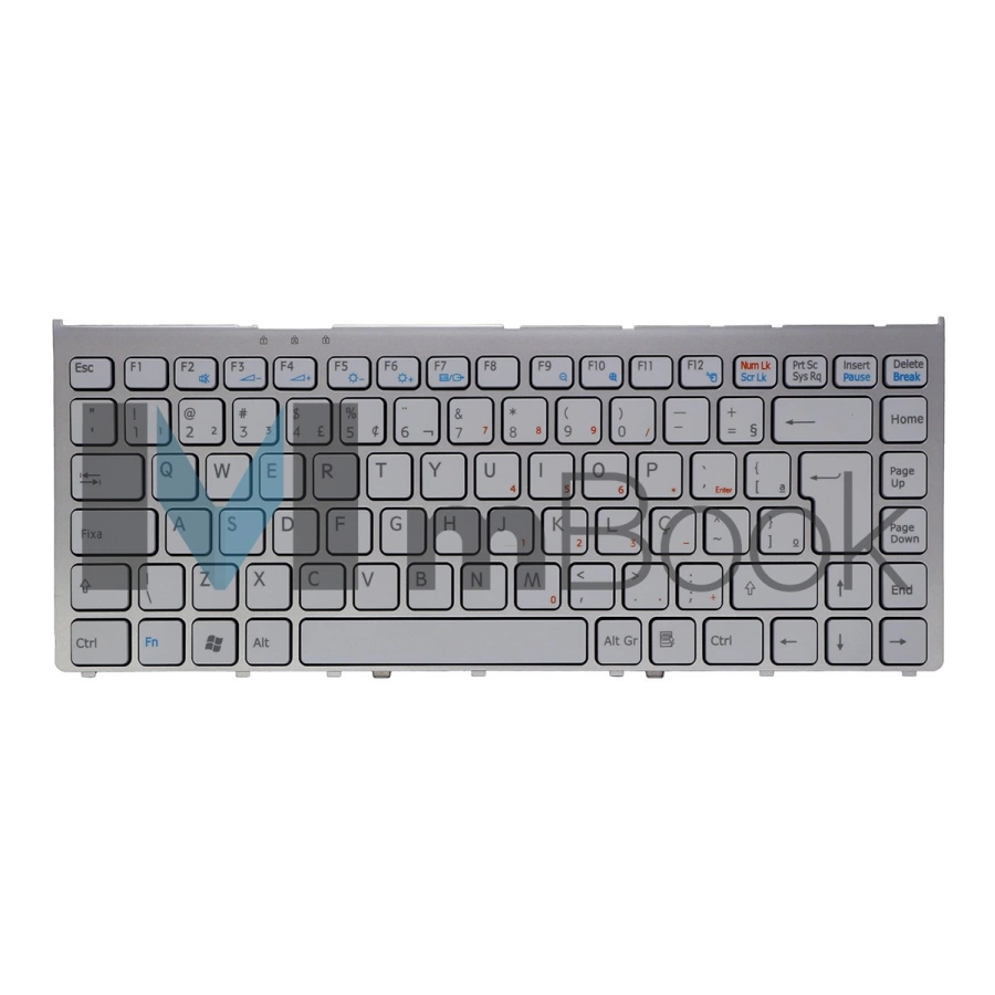 Teclado pra Sony Vaio VGN-FW250J, VGN-FW260J Frame Prata