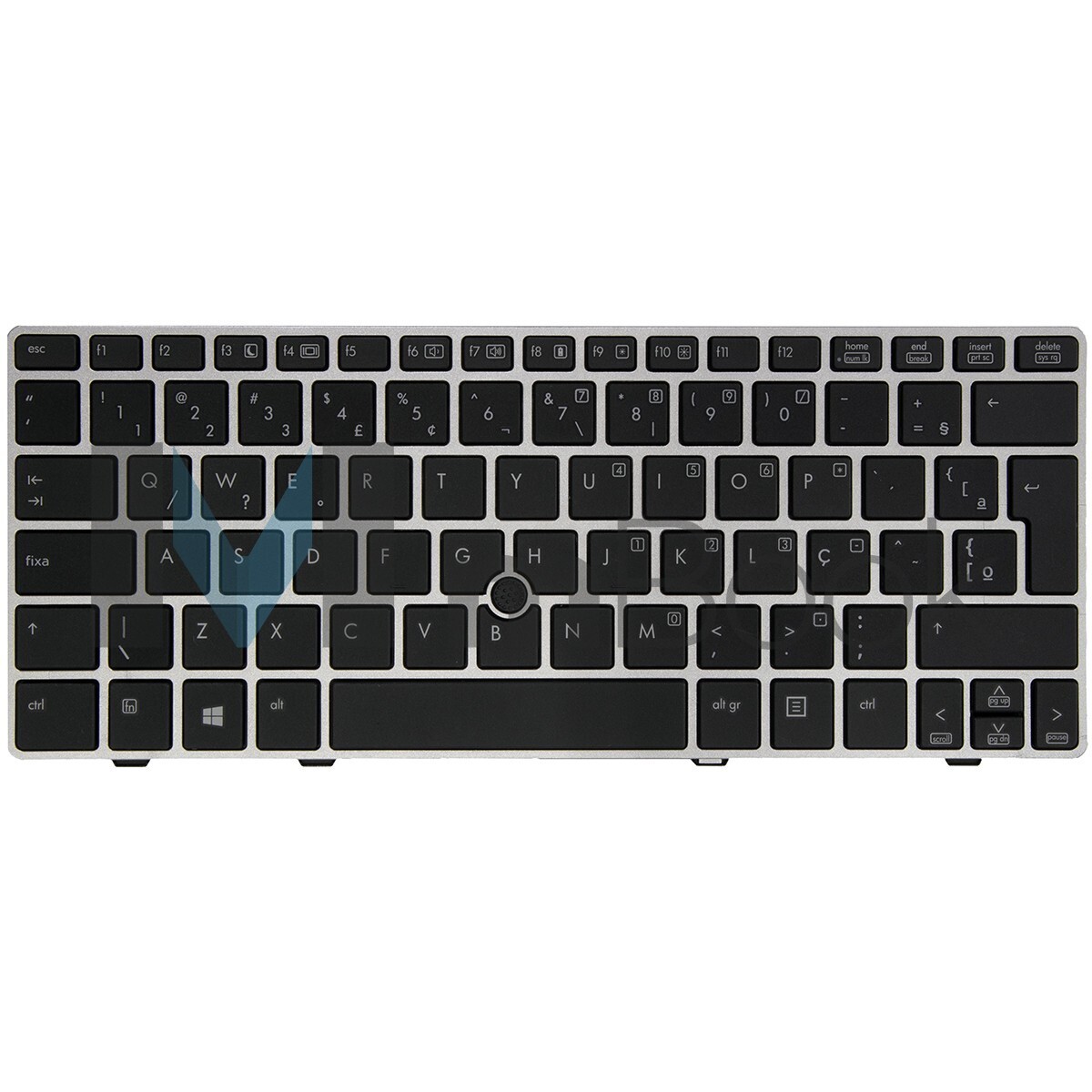 Teclado p HP Compatível com 6037b0080216 BR C/ PS Mold Prata, 