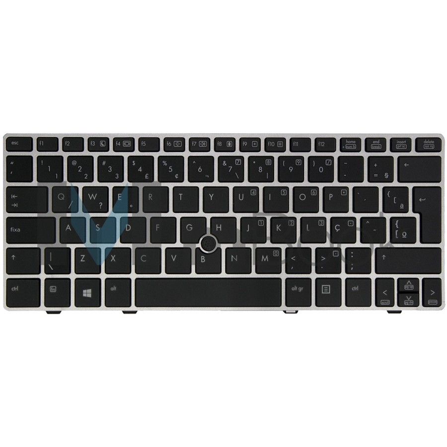 Teclado p HP Compatível com 6037b0080216 BR C/ PS Mold Prata