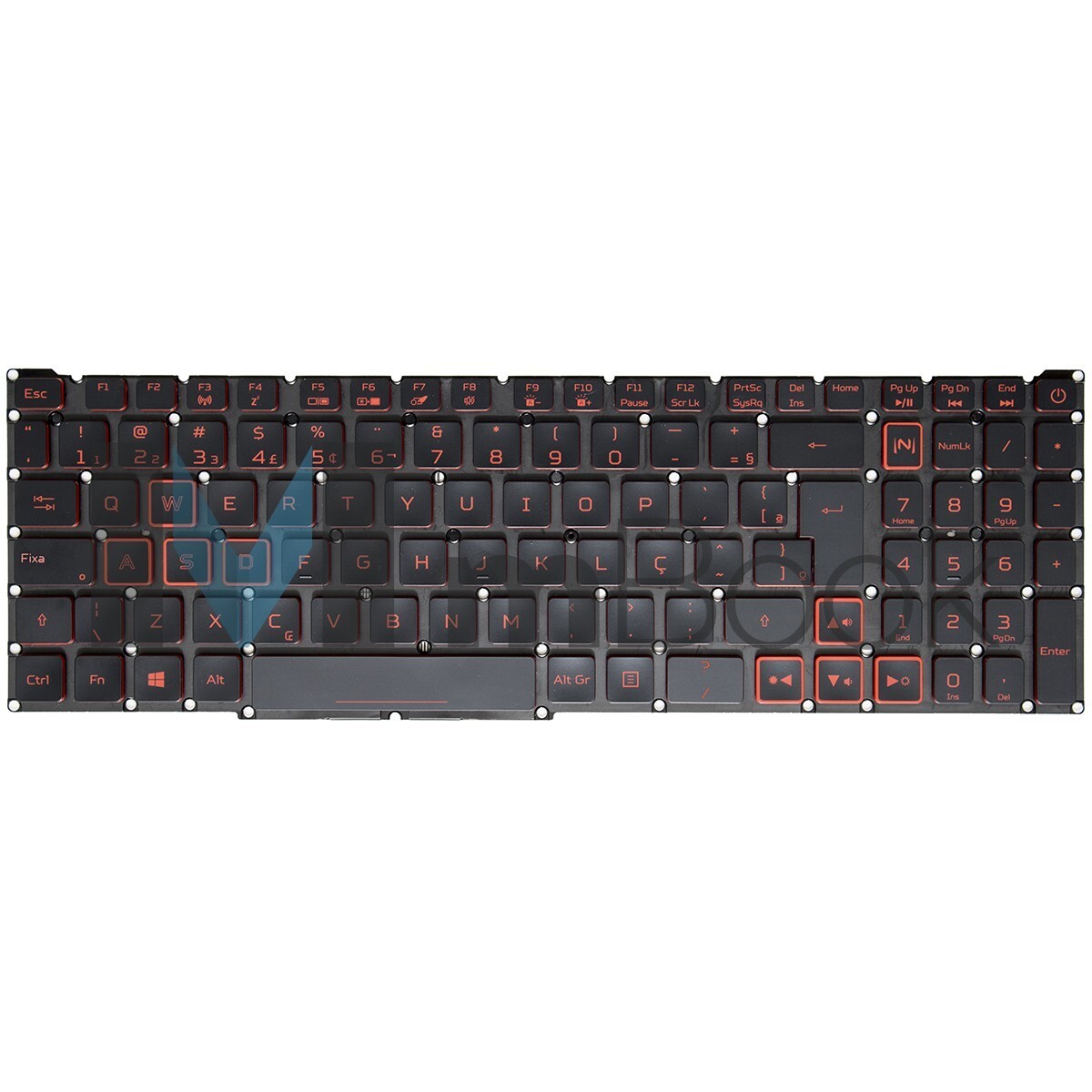 Teclado para Acer Nitro 5 AN515-54-70WH BR com LED, 