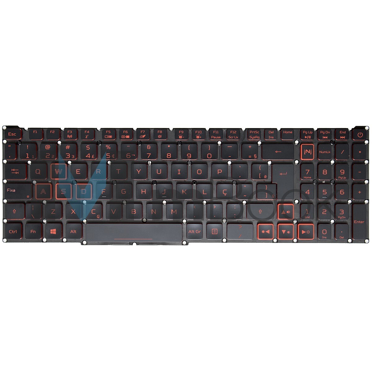 Teclado para Acer Nitro 7 AN715-51-752B BR com LED, 