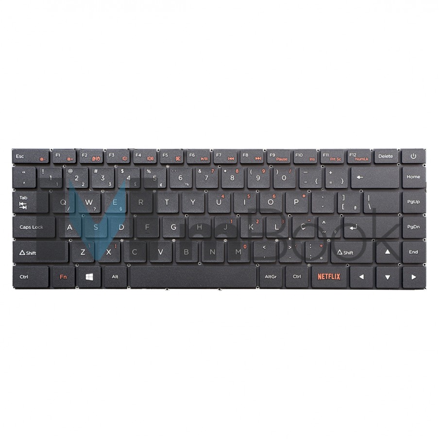 Teclado pra Positivo Motion C4500c Com Botão Netflix