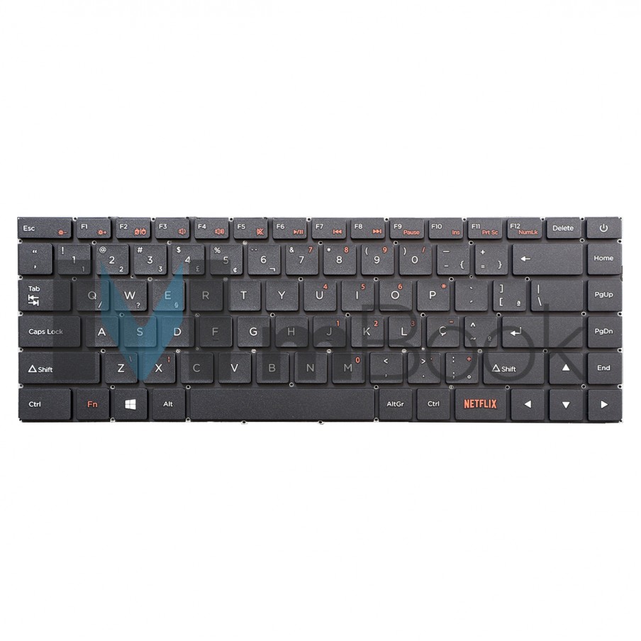 Teclado pra Positivo Motion C4500c Com Botão Netflix