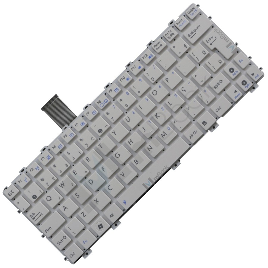 Teclado P/ Netbook Asus Eeepc 1015peg 1015pem Branco