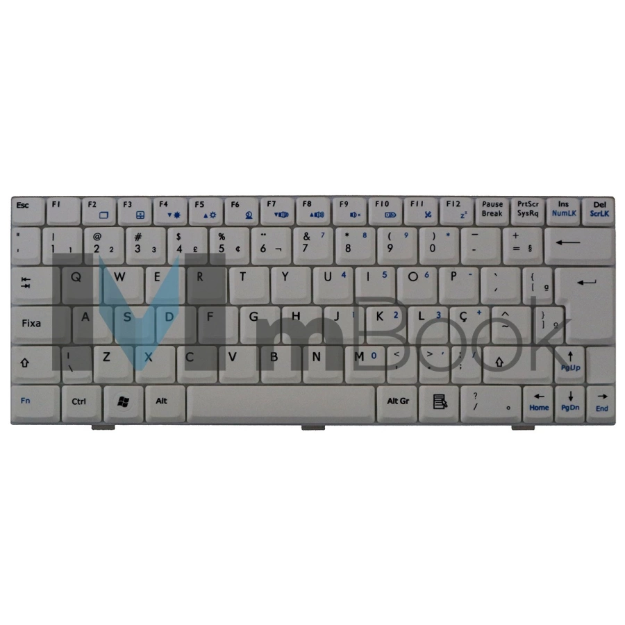 Teclado Positivo Mobo 1000 Branco Br V022322ak3 Novo + Nota