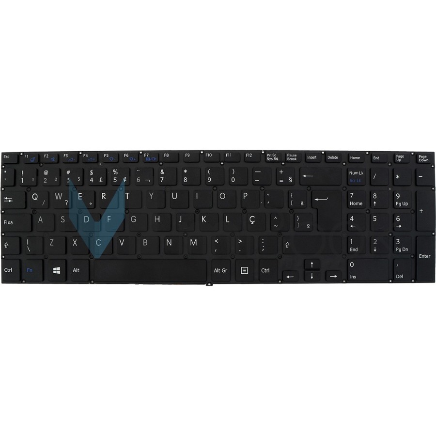 Teclado Sony Vaio SVF15217CXP SVF15217CXW Preto Shift Grande