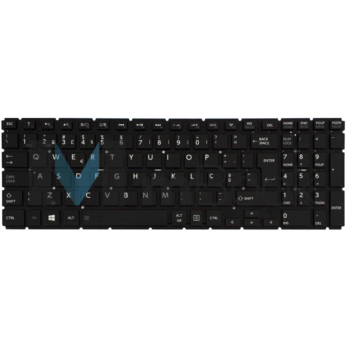 Teclado para Toshiba Satellite L55w-c5358 P55w-b5318 Led Ç, 