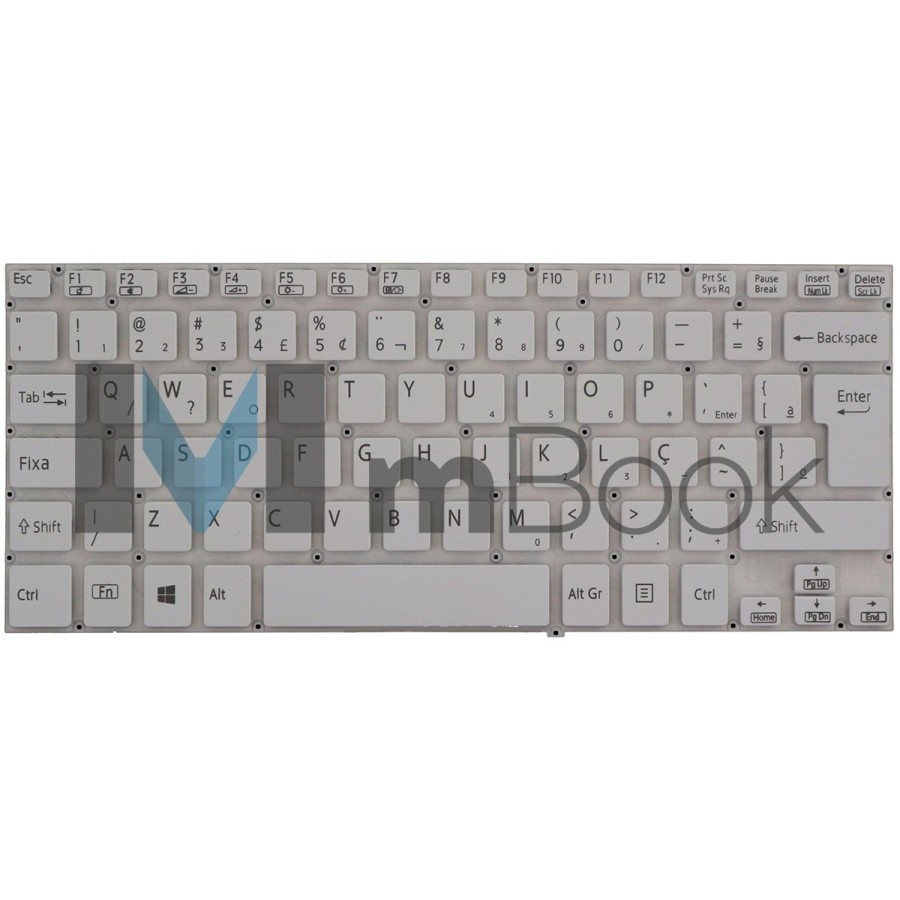 Teclado Notebook Sony Vaio Aehk8u001103a Svf142 Branco