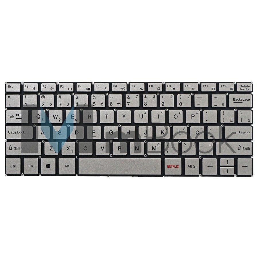 Teclado para notebook compatível com Multilaser PC301