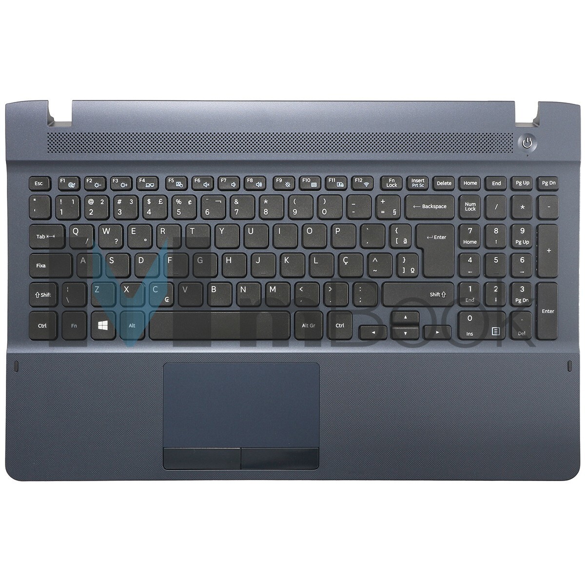 Teclado Palmrest Topcover p Samsung compatível c BA75-04641N, 