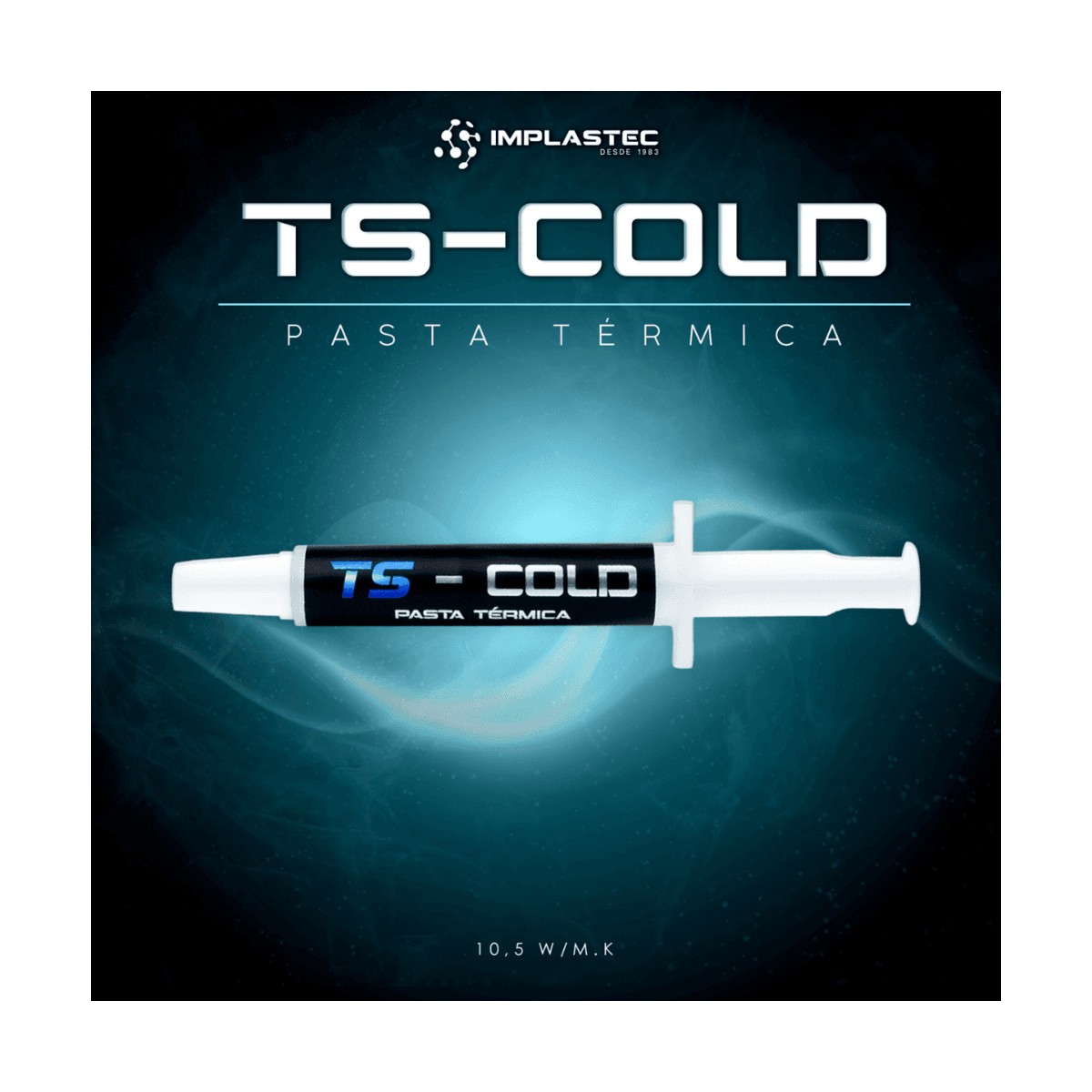 Pasta Térmica Implastec Ts Cold 4g,Espátula,Sachê Cleaner, 