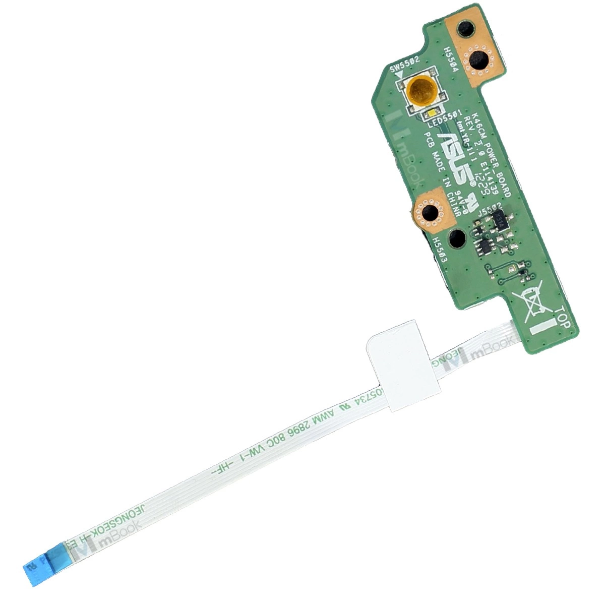 Placa Botão Power para Asus ntjps1000-c01 Com Detalhes Placa Botão Power para Asus ntjps1000-c01 Com Detalhes