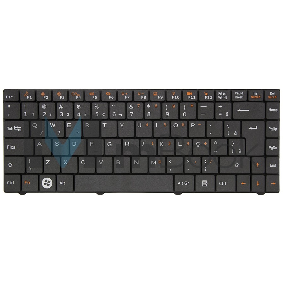 Teclado para notebook compatível com PN 71GI30414-00