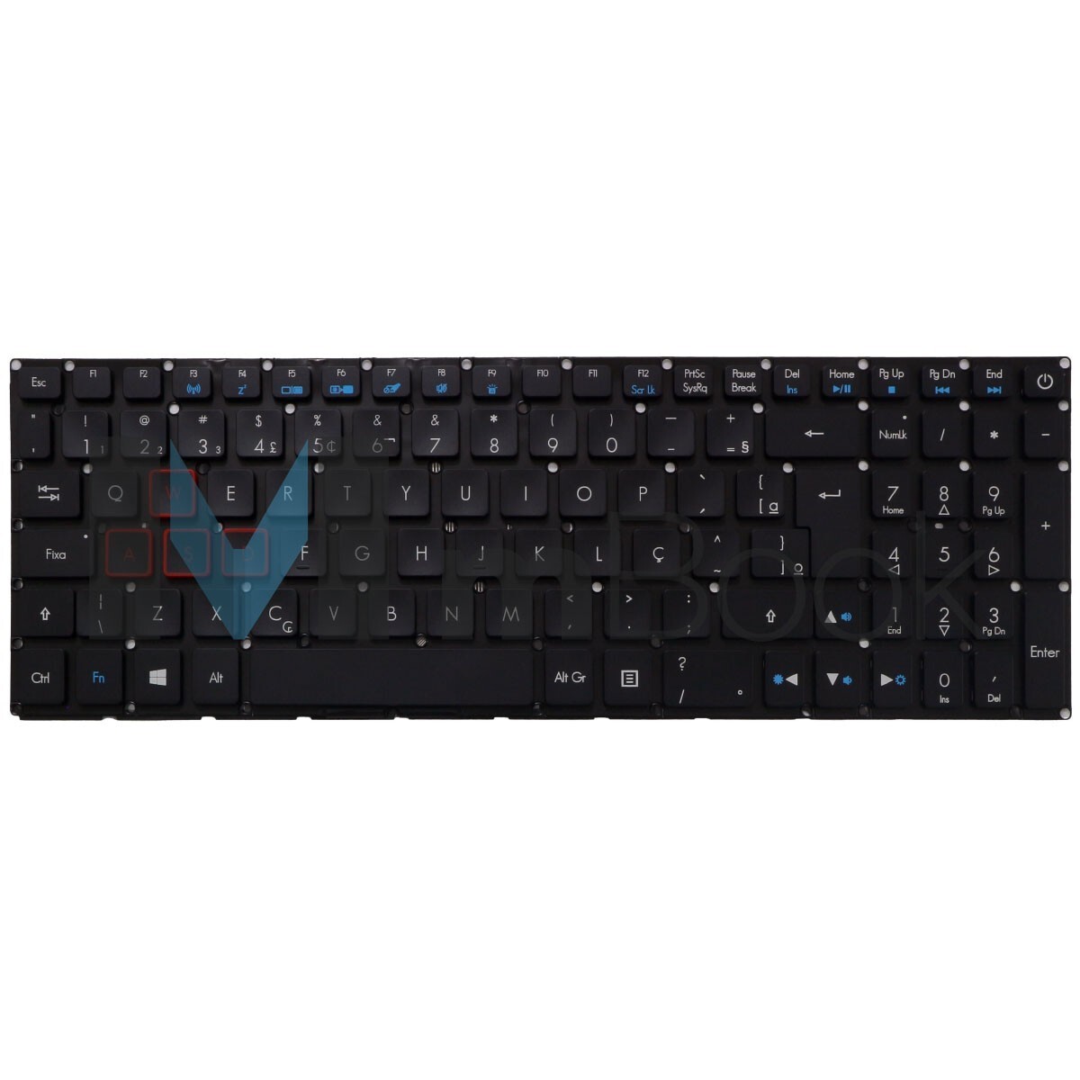 Teclado para Acer Predator G3-572 Series BR com Ç, 