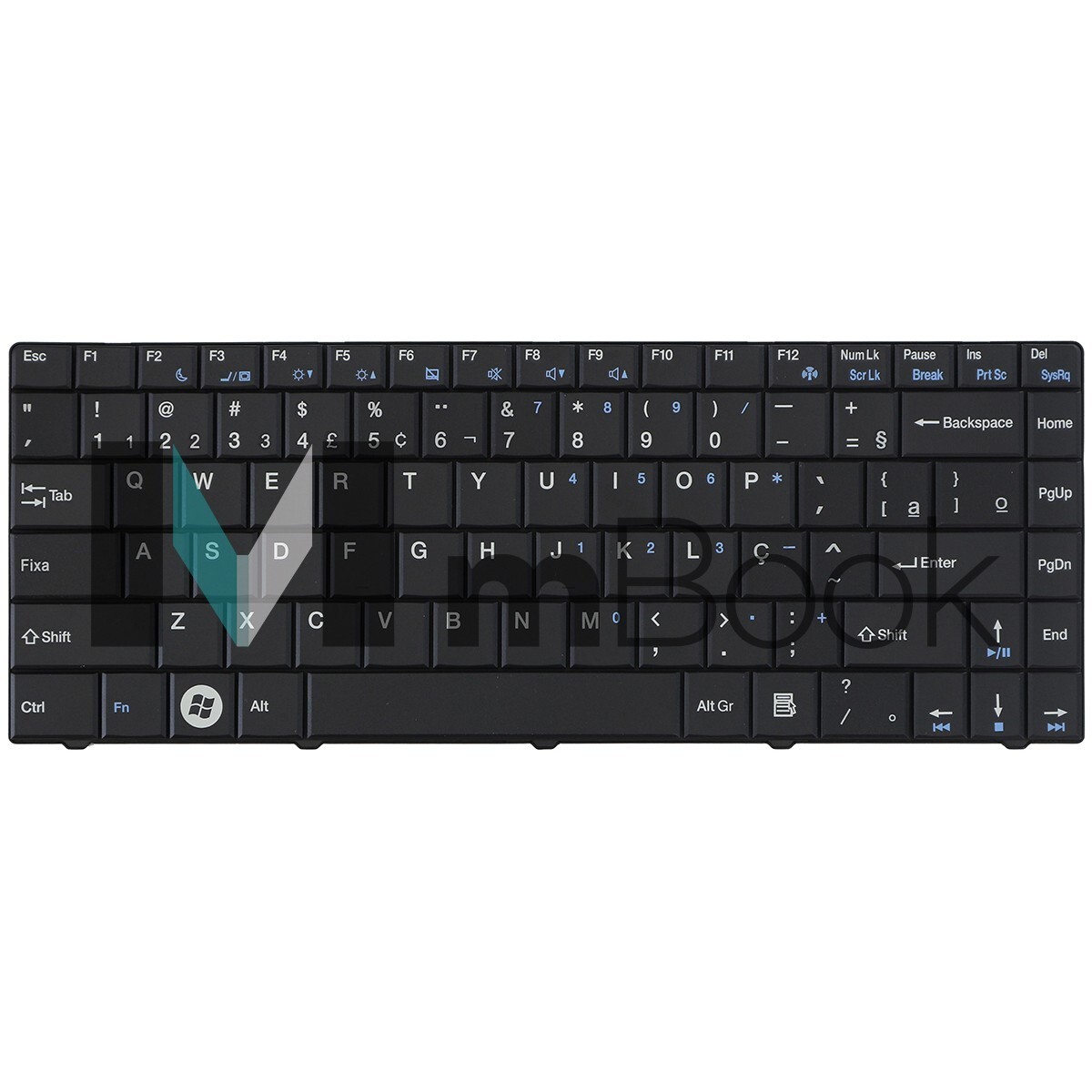 Teclado Semp para Toshiba As 1301 Sti As1301 Padrão Abnt2, 