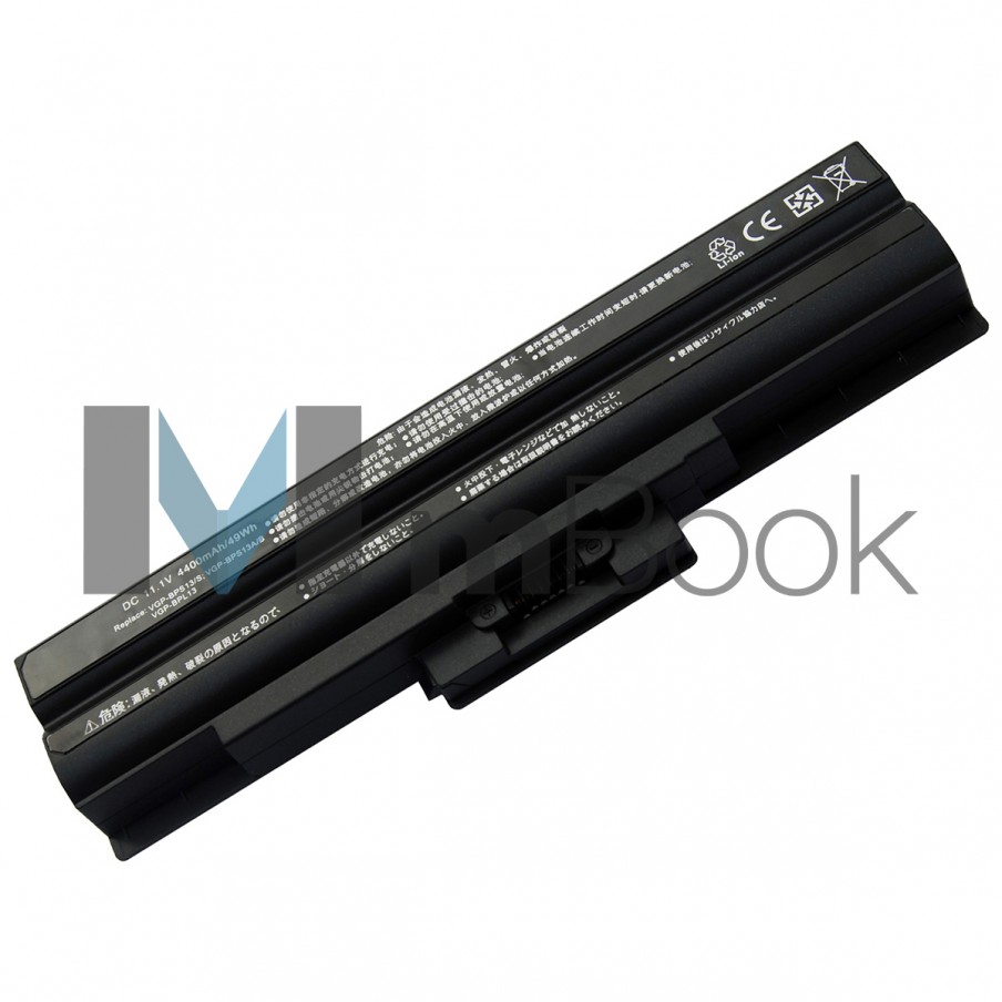 Bateria para Sony Vgn-bzaaps Vgn-sr25g/b Vpc-s111fm/s Preta