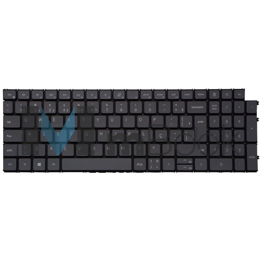 Teclado para Dell Compatível Com Nsk-dehabw 1b Cinza Com Led