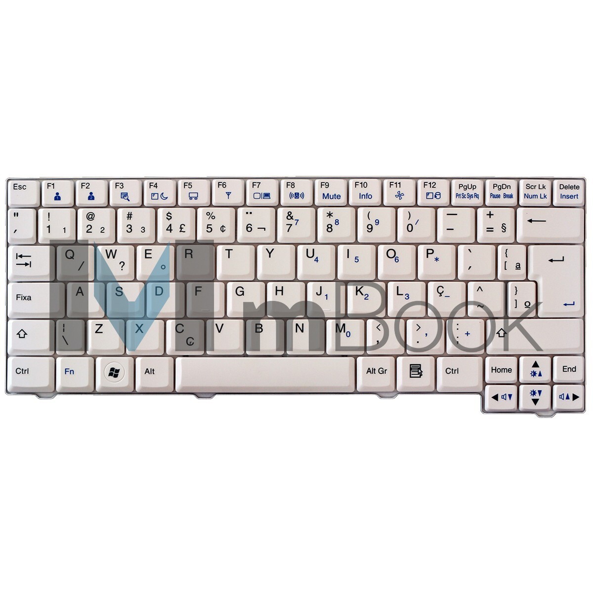 Teclado Netbook para LG X120 X13 X130 Aeul1600010 Branco, 